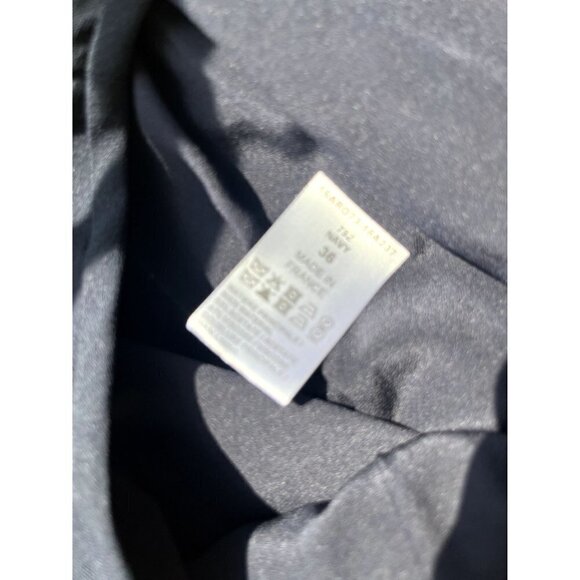 Chloe Navy Blue Side Tie Keyhole Dress 36 - Picture 3 of 6